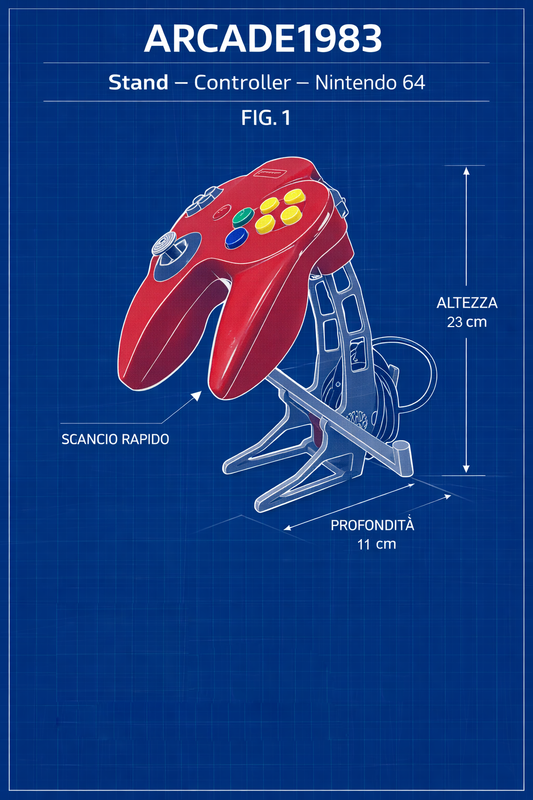 Stand/Espositore per Nintendo 64 e il suo Gamepad