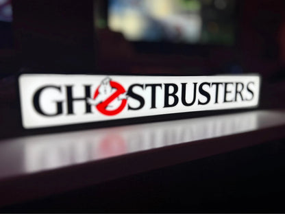 Insegna LED Retro – Logo Ghostbusters esteso – USB