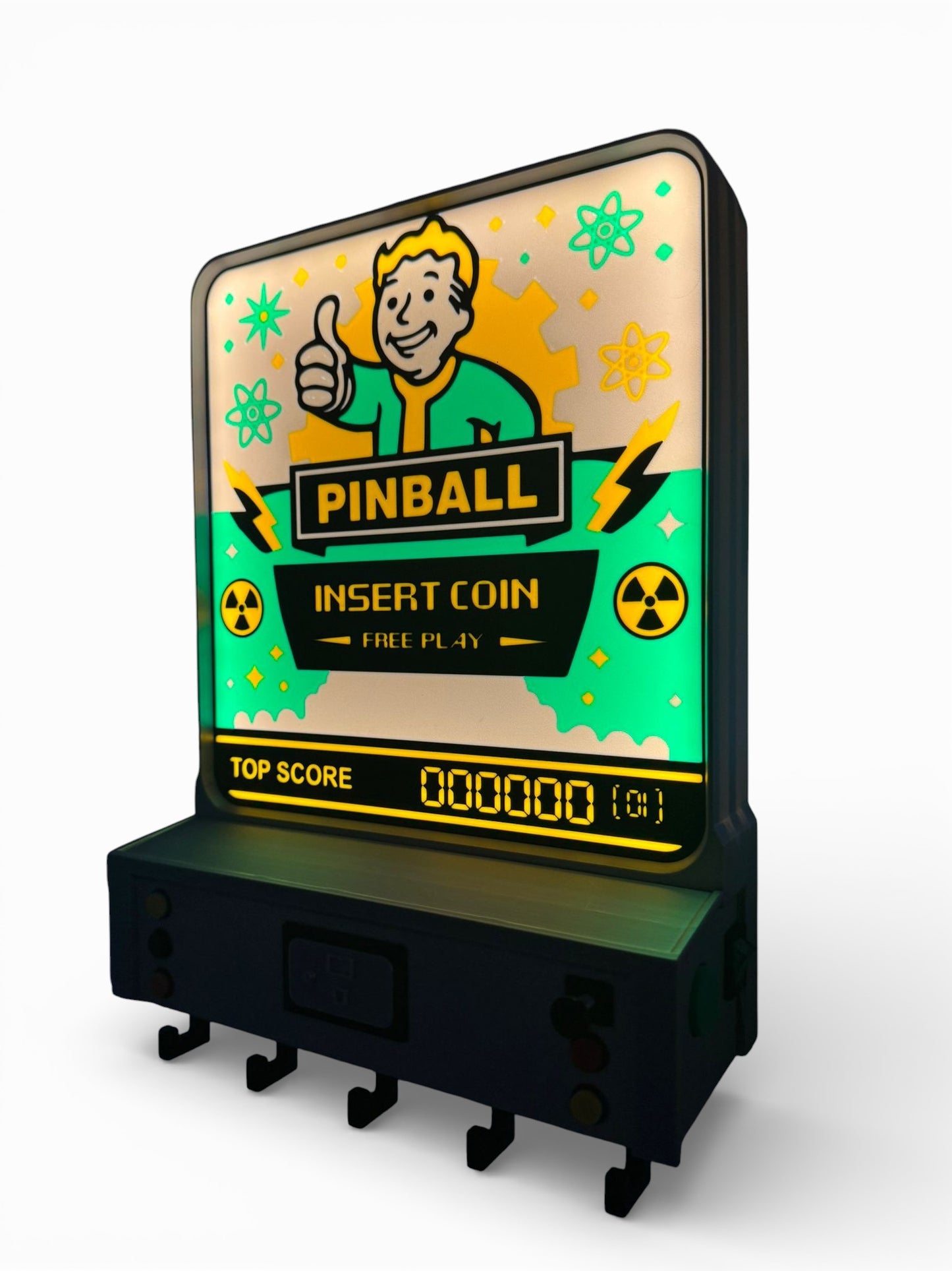 Arcade / Pinball Key Holder – Portachiavi da Parete Retroilluminato – Arcade Style