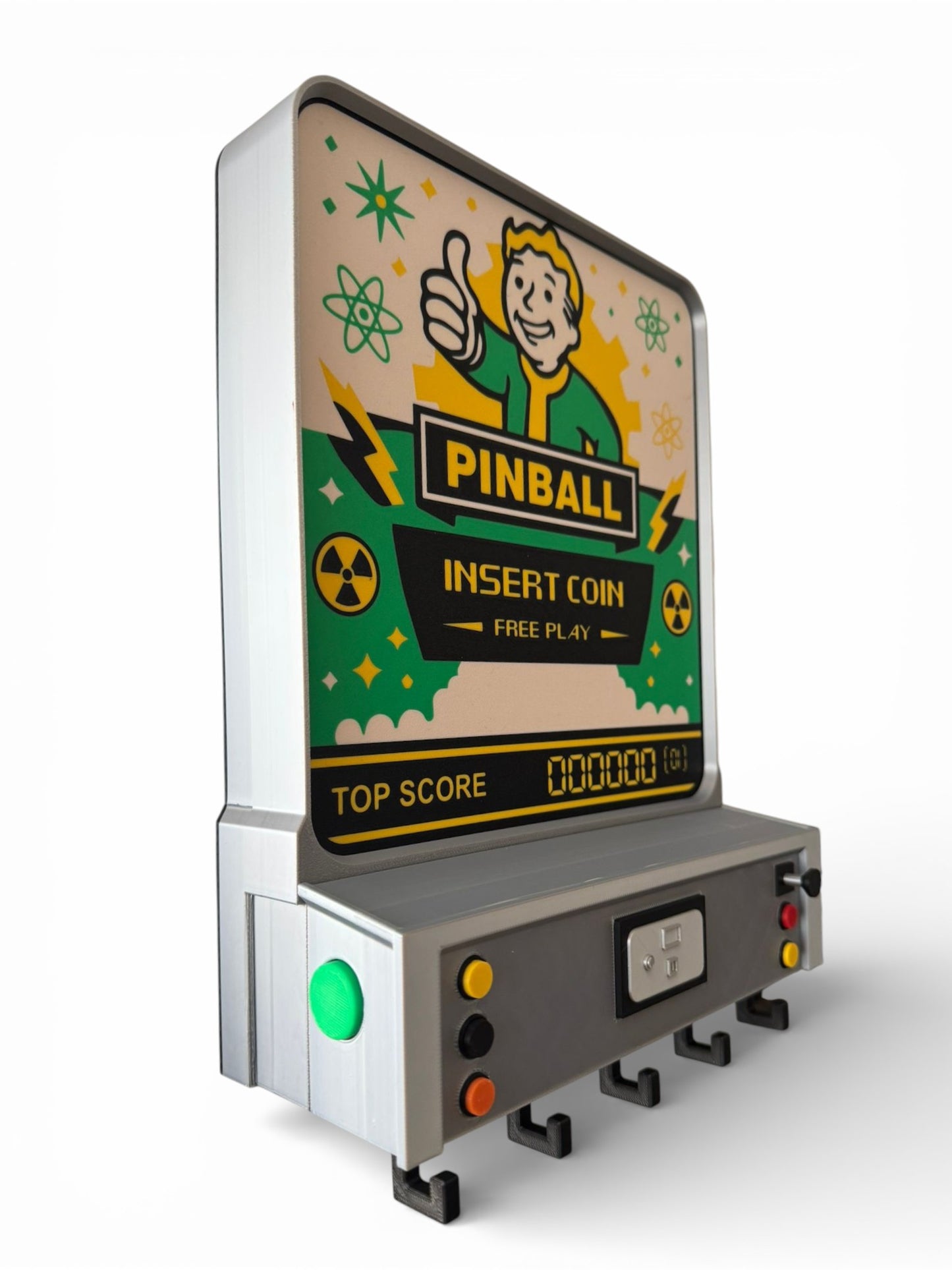 Arcade / Pinball Key Holder – Portachiavi da Parete Retroilluminato – Arcade Style