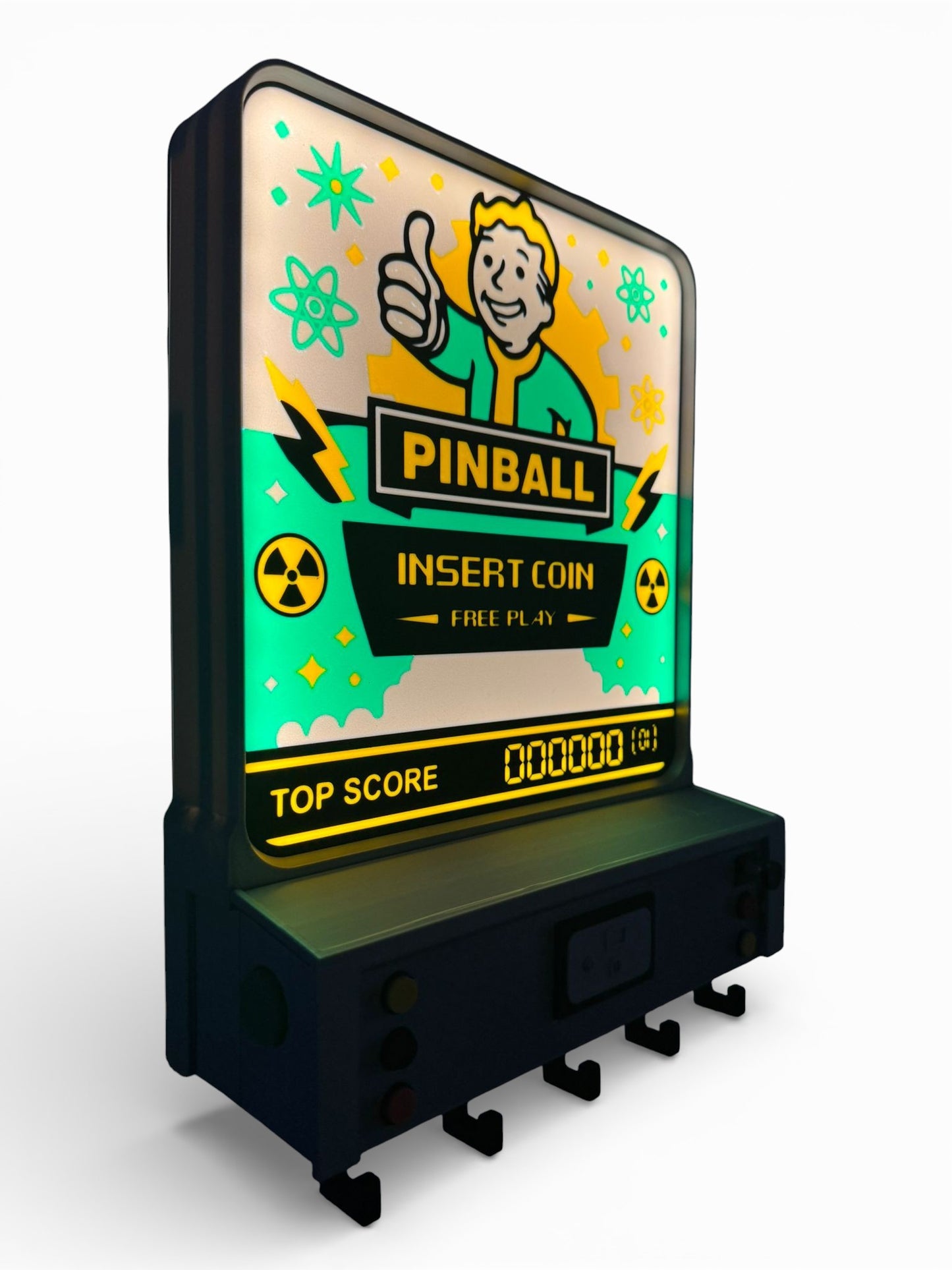 Arcade / Pinball Key Holder – Portachiavi da Parete Retroilluminato – Arcade Style