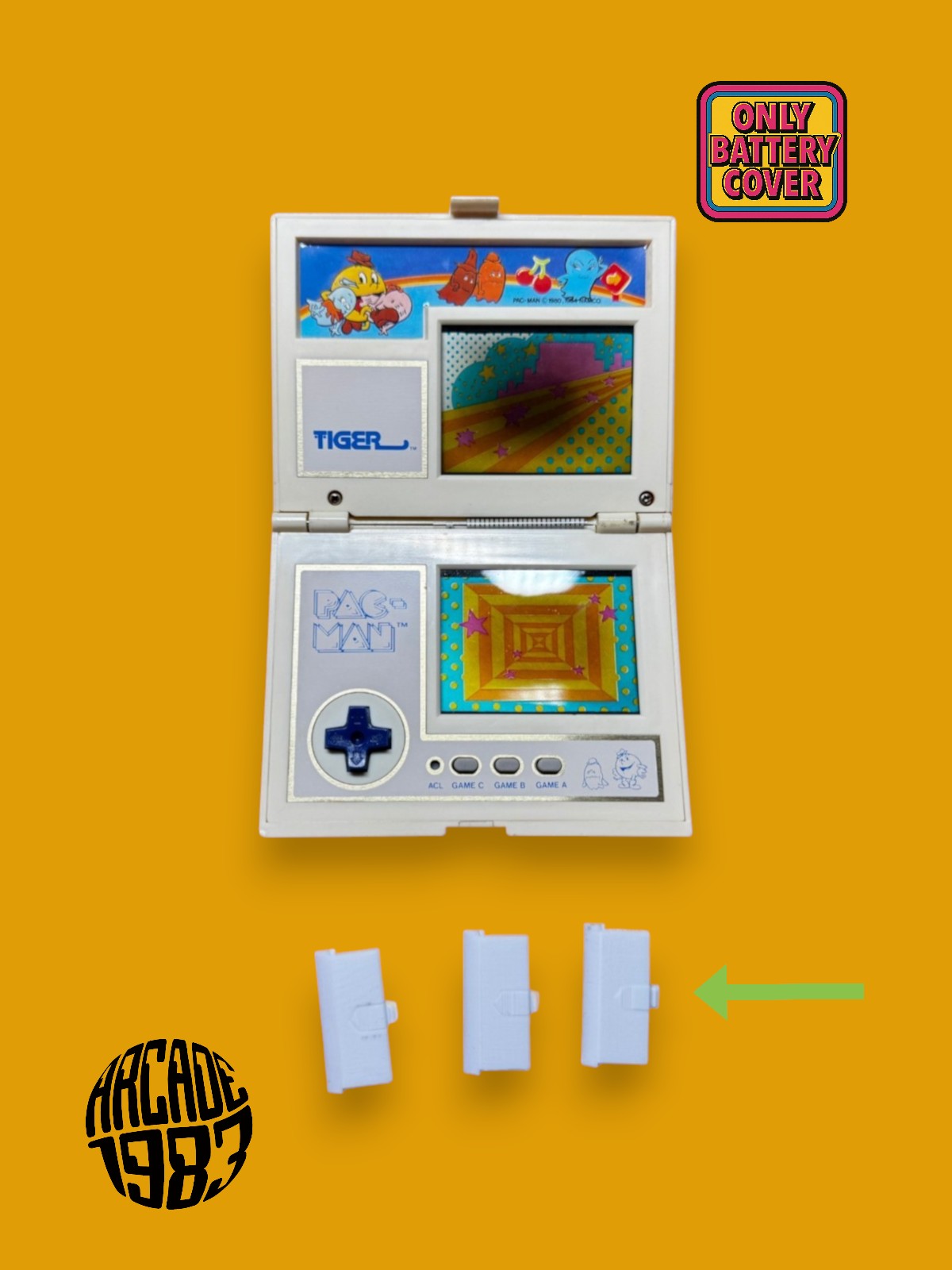 Battery Cover per Tiger Electronics – Pac-Man – Double Screen Handheld_cod.014