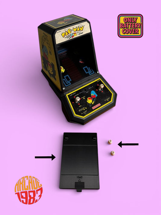 Battery Cover + Joystick Knobs per Pac-Man Tabletop - Coleco_cod.060