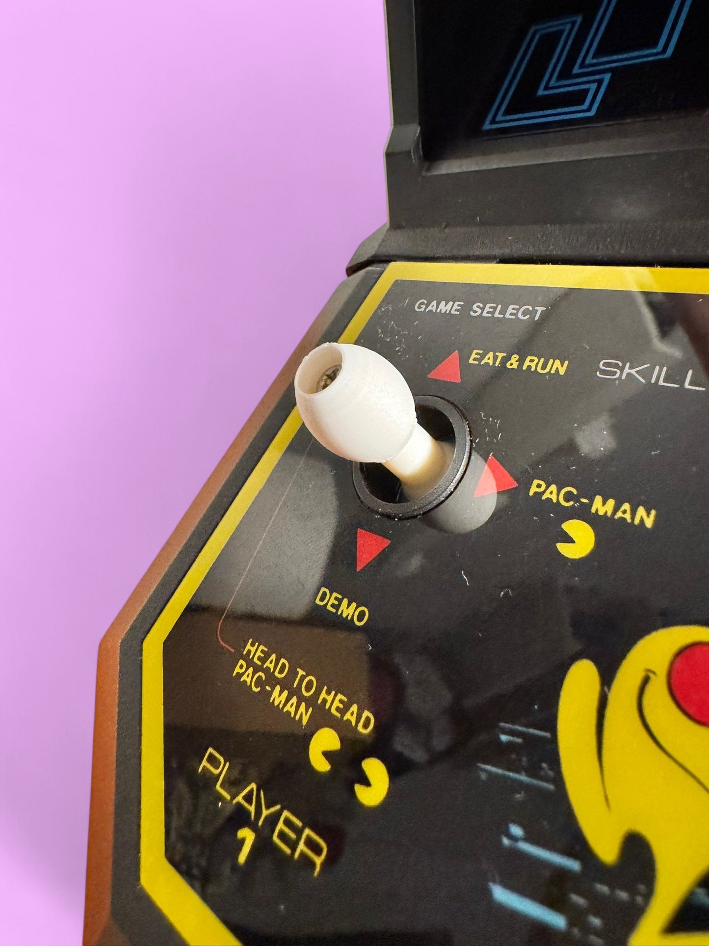 Battery Cover + Joystick Knobs per Pac-Man Tabletop - Coleco_cod.060