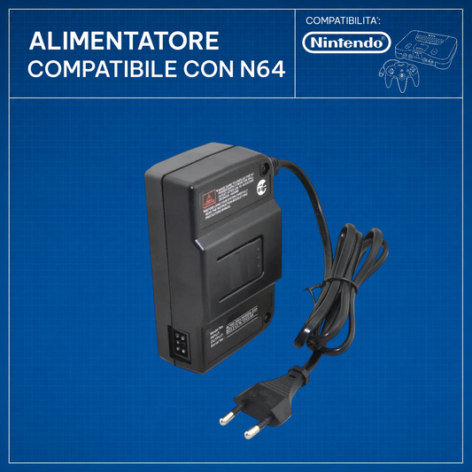 Nintendo - Alimentatore Compatibile per Nintendo 64 PAL