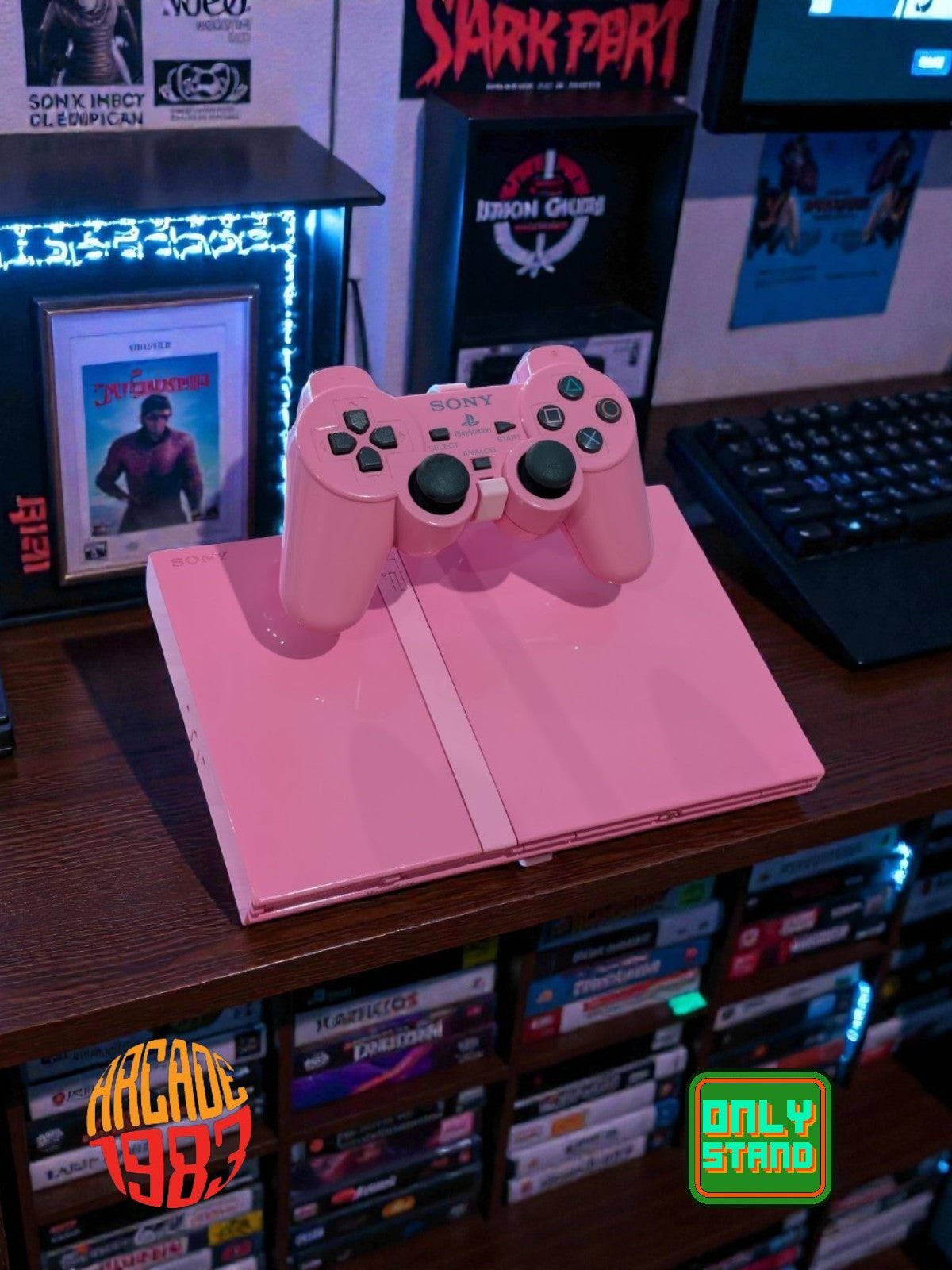 Stand/Espositore per Play Station 2 Slim (verticale / orizzontale)