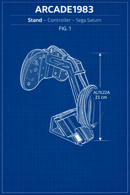 Stand/Espositore per Sega Saturn e il suo controller