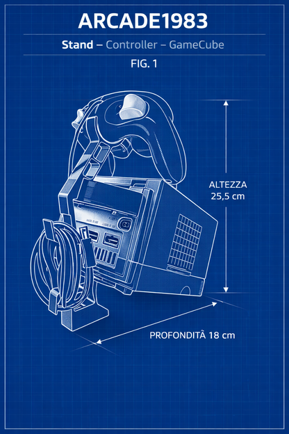 Stand/Espositore per Game Cube e il suo Gamepad