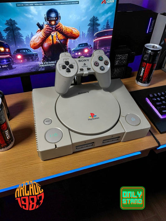 Stand/Espositore per Play Station 1 con Controller Classic (no analogico)