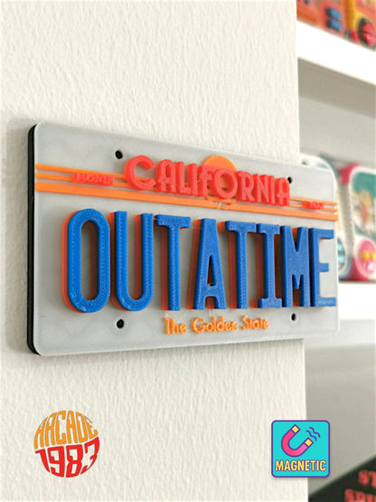 BACK TO THE FUTURE – Targa OUTATIME DeLorean – Magnetica 3D